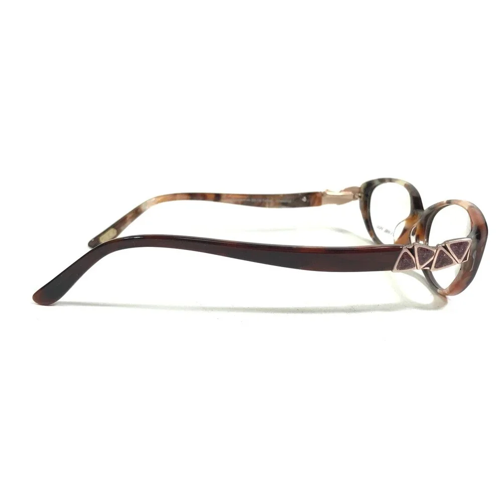 Carmen Marc Valvo Eyeglasses Frames Alexia 022 Chestnut Brown Round 53-14-140
